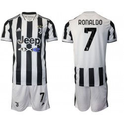 Camisola Juventus Cristiano Ronaldo 7 Criança Equipamento Primeiro 2021-2022 Manga Curta